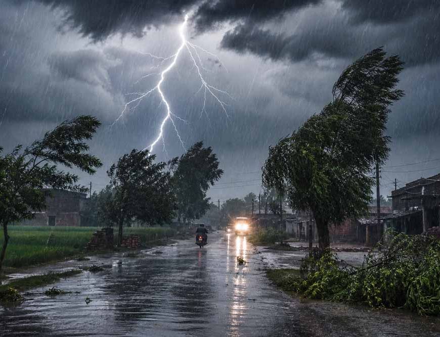 यूपी में 5 दिन तक बारिश, आंधी और बिजली गिरने की चेतावनी जारी