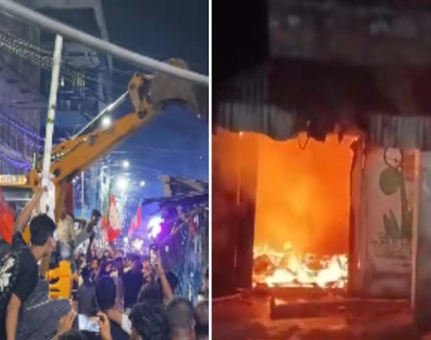 बंगाल में तनाव: भीड़ ने तोड़ी लेनिन की मूर्ति, कांग्रेस ने TMC दफ्तर पर किया कब्जा
