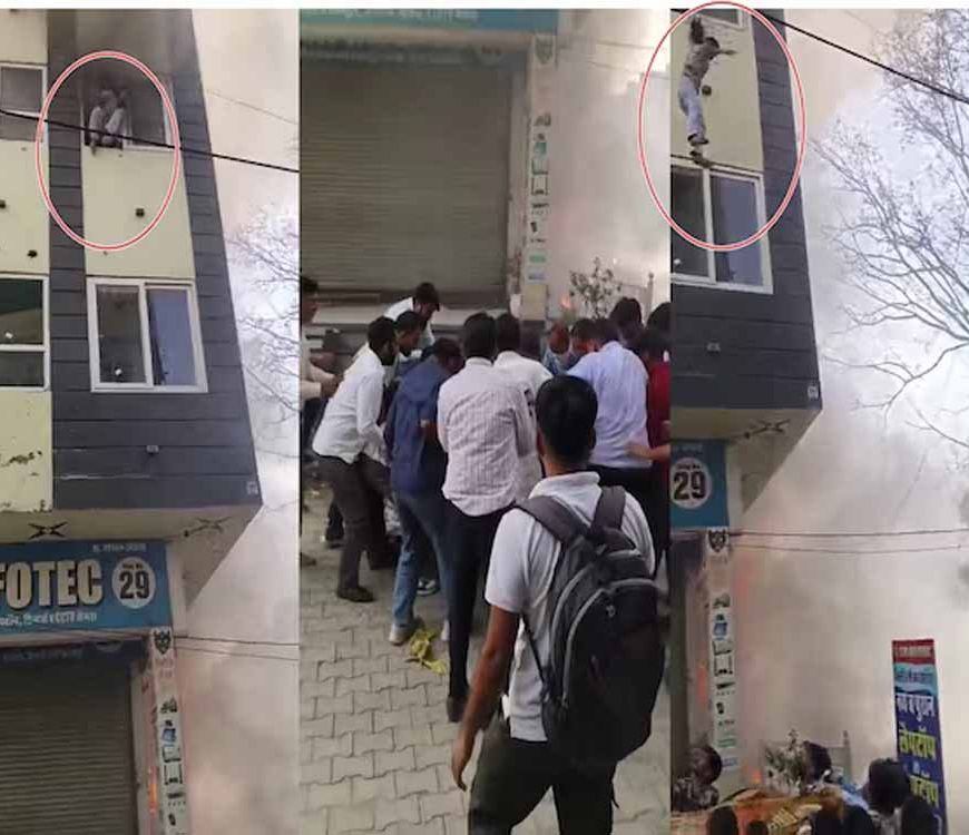 हिसार के होटल डिजायर में भीषण आग, जान बचाने के लिए युवती ने लगाई छलांग