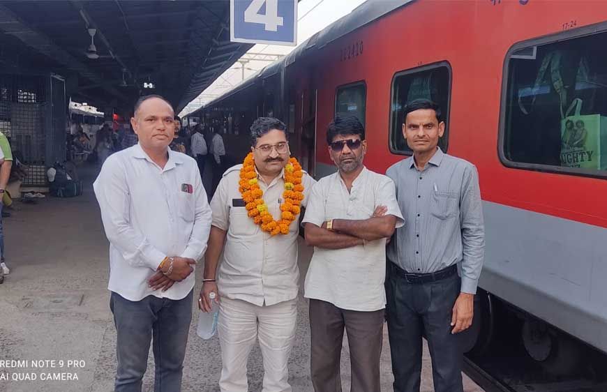 रायपुर कार्यक्रम के दौरान अनूपपुर में हुआ राष्ट्रीय अध्यक्ष का हुआ स्वागत