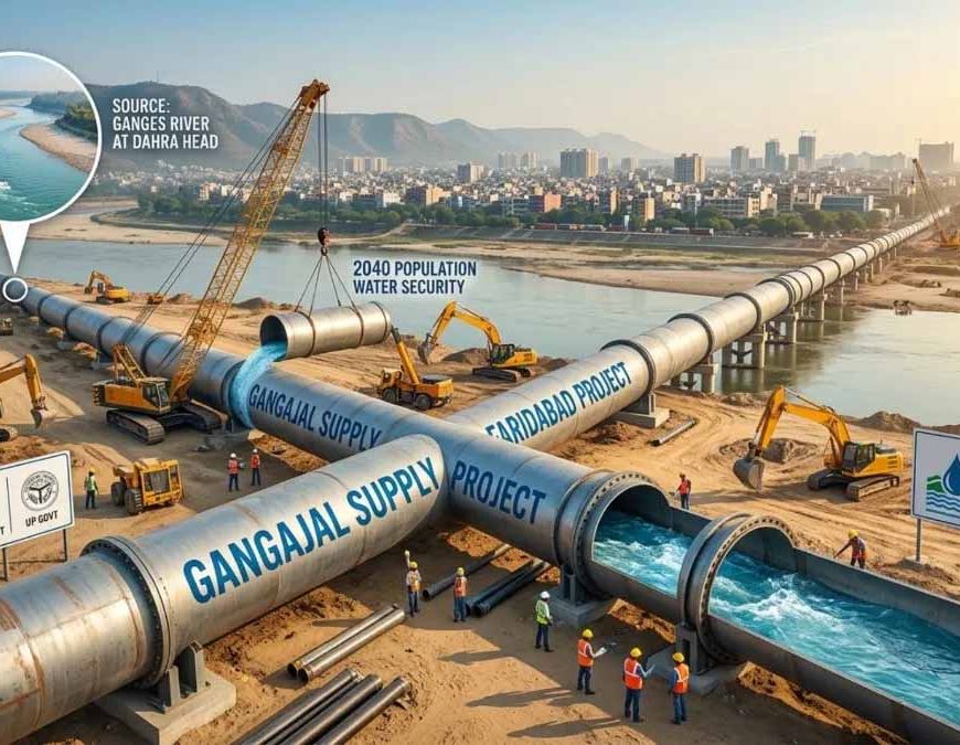 फरीदाबाद में खत्म होगी पानी की किल्लत! 35 KM दूर से आएगा गंगाजल