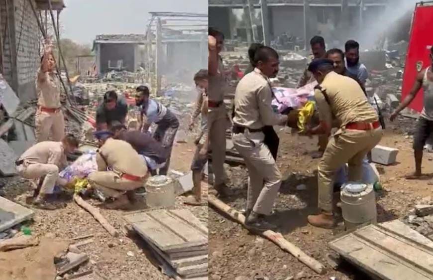 देवास में पटाखा फैक्ट्री में भीषण विस्फोट, 4 की मौत; धमाके से दहला पूरा इलाका
