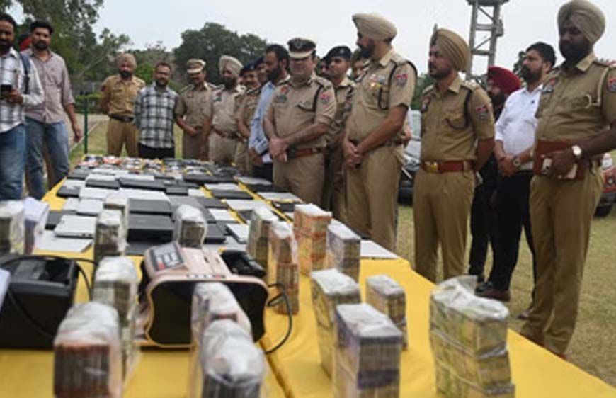लुधियाना में अंतरराष्ट्रीय साइबर ठग गिरोह का भंडाफोड़, 132 आरोपी गिरफ्तार; करोड़ों की नकदी बरामद