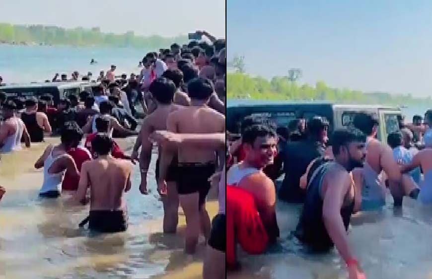 रील बनाने का जुनून पड़ा भारी, लड़कों ने नदी में उतारी थार; VIDEO वायरल होते ही हड़कंप
