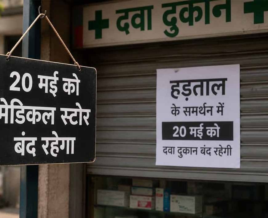 छत्तीसगढ़ में कल बंद रहेंगे 20 हजार मेडिकल स्टोर, ऑनलाइन दवा बिक्री के खिलाफ विरोध