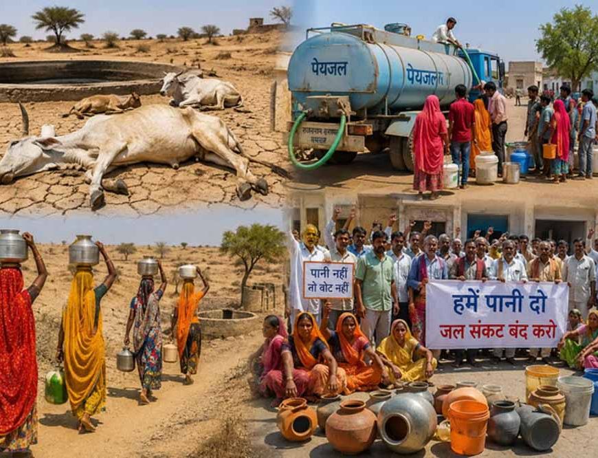 राजस्थान में भीषण जल संकट: 205 शहर-कस्बे प्रभावित, जयपुर-अजमेर में पानी की किल्लत