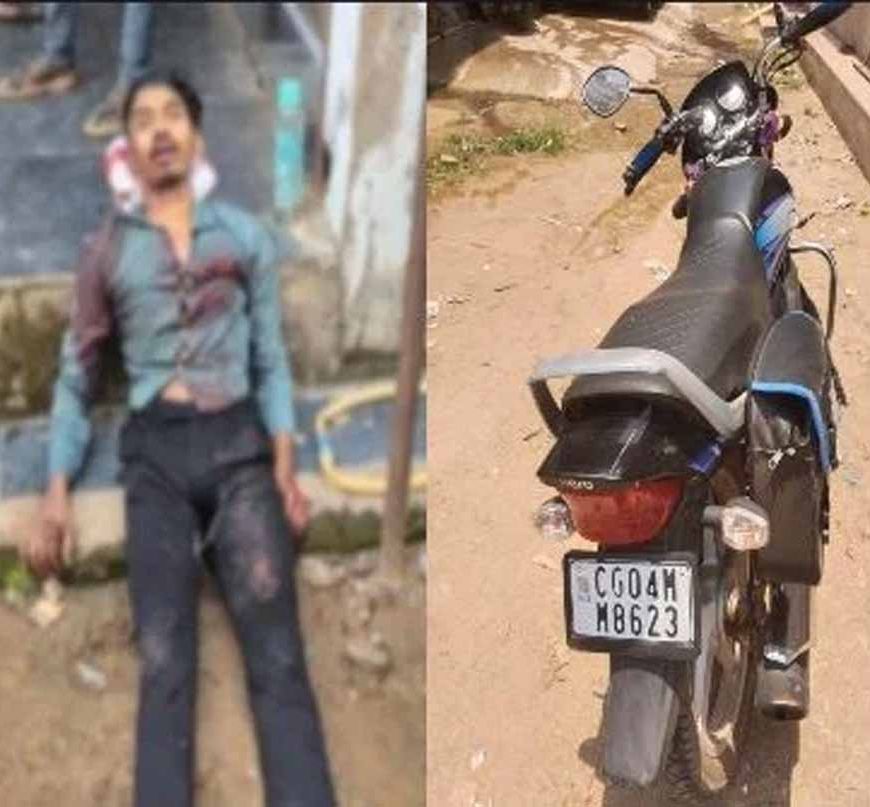 धमतरी में दर्दनाक सड़क हादसा, पिकअप के नीचे आने से बाइक सवार की मौत, VIDEO सामने आया