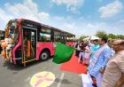 जयपुर में 29 और भीलवाड़ा में 18 नई इलेक्ट्रिक बसों को मुख्यमंत्री भजनलाल शर्मा ने दिखाई हरी झंडी