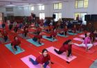 अंतर्राष्ट्रीय योग दिवस पर पुलिस परिवार ने किया सामूहिक योगाभ्यास
