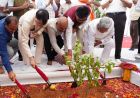 वाणिज्य एवं उद्योग मंत्री लखन लाल देवांगन तथा आवास एवं पर्यावरण मंत्री ओ.पी. चौधरी ने गारमेंट मैन्युफैक्चरिंग यूनिट का किया भूमिपूजन