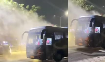 IPL फाइनल हारने के बाद गुजरात टाइटन्स के साथ बड़ा हादसा, बीच सड़क धू-धू कर जली टीम बस