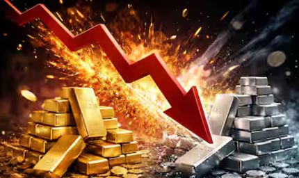 Gold-Silver Crash: अमेरिका के एक फैसले से धड़ाम हुए दाम, चांदी ₹16,500 टूटी; सोना भी फिसला