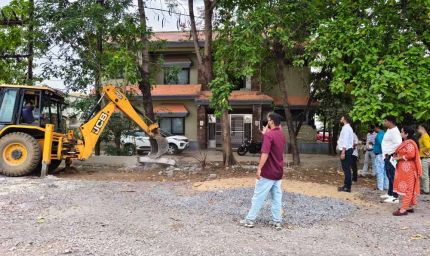 सेजबहार फेस-1 में अवैध निर्माण पर कार्रवाई, मंडल ने हटाया अतिक्रमण