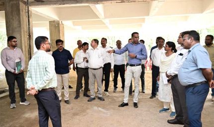 लोक निर्माण विभाग के सचिव ने निर्माणाधीन कंपोजिट बिल्डिंग के कार्यों का किया निरीक्षण