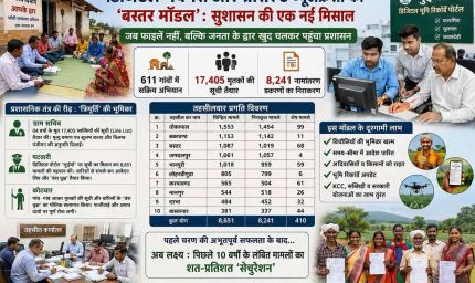 बस्तर मॉडल बना देश में मिसाल: डिजिटल गवर्नेंस और ग्रासरूट ब्यूरोक्रेसी ने बदली सुशासन की तस्वीर