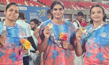 हरियाणा की बेटियों ने नेशनल एथलेटिक्स में डिस्कस थ्रो पर किया कब्जा