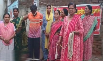 बालाघाट में पत्नी का अनोखा एक्शन, शराबी पति को खंभे से बांधा; बोली- शराब छोड़ो, वरना यही होगा