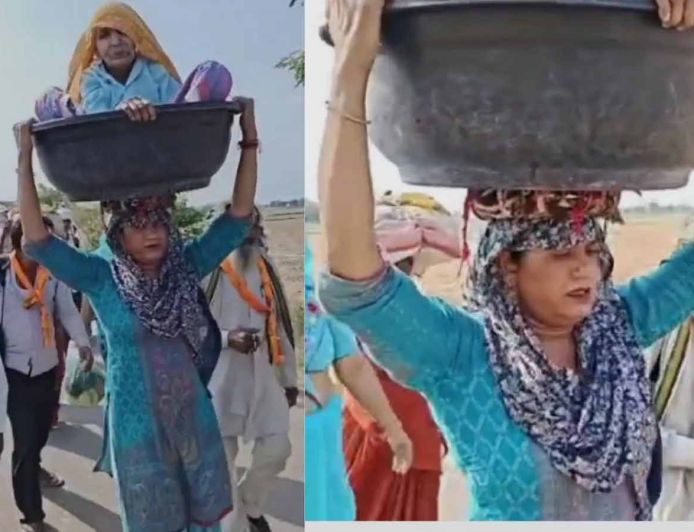 सास को टब में बिठाकर 84 कोस परिक्रमा: बहू की अनोखी भक्ति देख भावुक हुआ देश