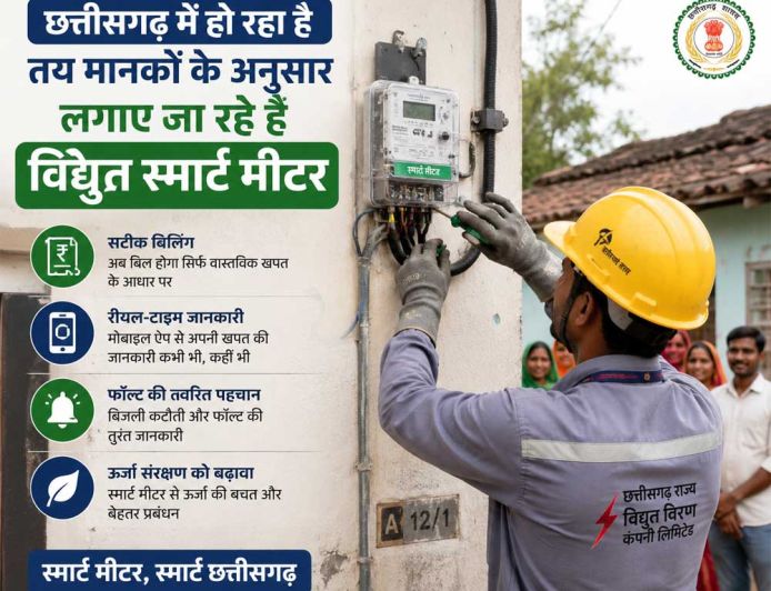 छत्तीसगढ़ में हो रहा है तय मानकों के अनुसार लगाए जा रहे है विद्युत स्मार्ट मीटर