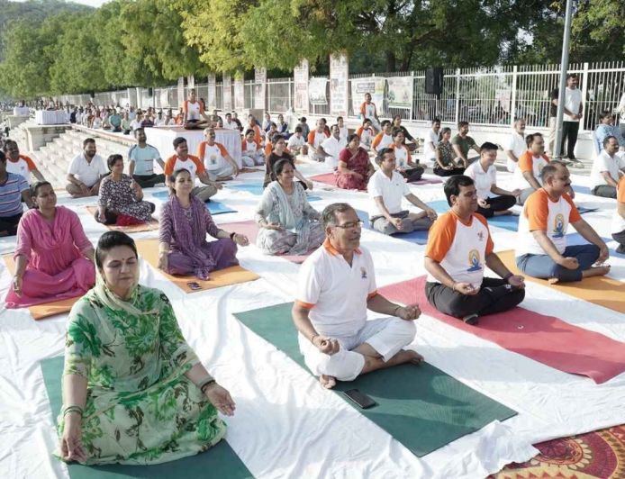 राजसमंद में योग दिवस पर जनसैलाब, 86 हजार से अधिक लोगों ने किया सामूहिक योगाभ्यास