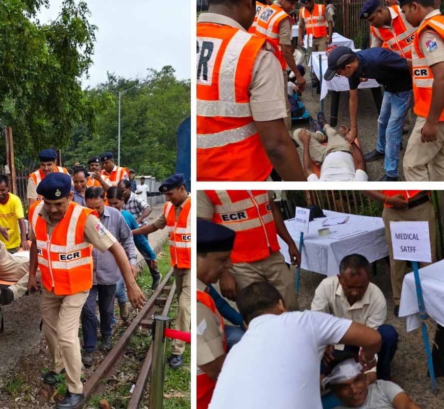 रेल दुर्घटनाओं से निपटने के लिए धनबाद मंडल में मॉक ड्रिल, राहत-बचाव की तैयारियों का परीक्षण