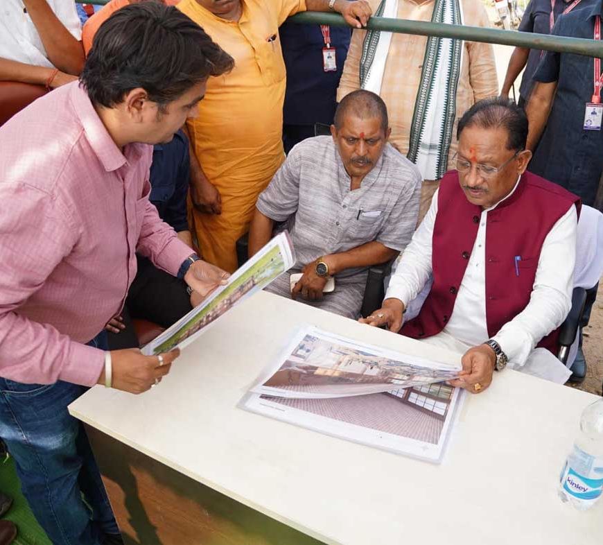 मुख्यमंत्री विष्णुदेव साय ने सलियाटोली में निर्माणाधीन नालंदा परिसर का किया निरीक्षण