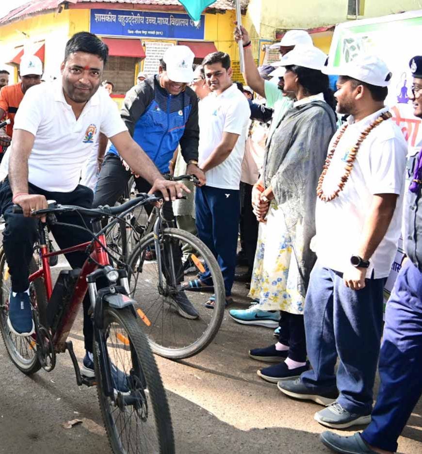 योग दिवस पर गौरेला-पेंड्रा-मरवाही में साइकिल रैली, फिटनेस और स्वास्थ्य का दिया संदेश
