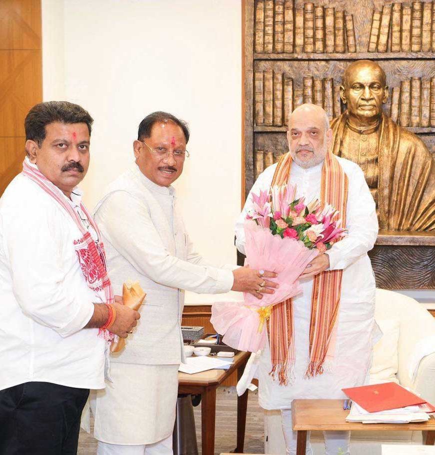 छत्तीसगढ़ में अखिल भारतीय आयुर्वेद संस्थान के स्थापना का प्रस्ताव, अमित शाह से मिले मुख्यमंत्री विष्णुदेव