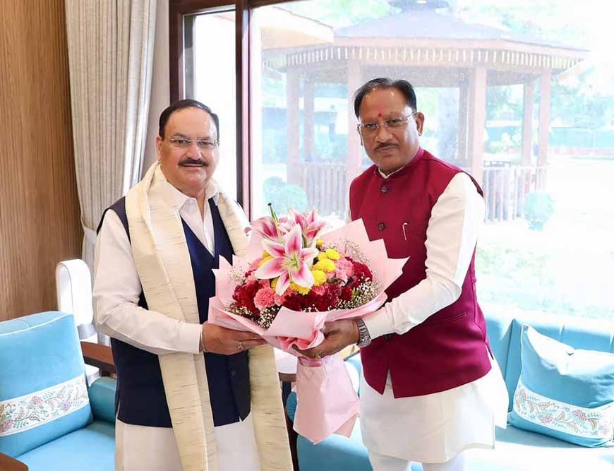 CM साय ने जेपी नड्डा से की मुलाकात, स्वास्थ्य सेवाओं और खाद-बीज उपलब्धता पर हुई अहम चर्चा