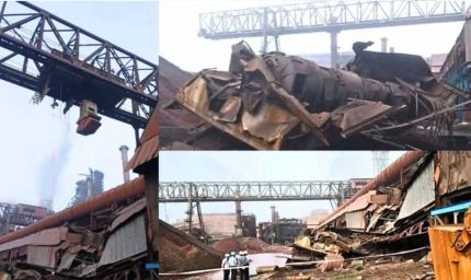 Bhilai Steel Plant में बड़ा हादसा, 50 फीट नीचे गिरा क्रेन का केबिन; ऑपरेटर गंभीर घायल