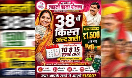 इंतजार खत्म! आज आएगी लाड़ली बहना योजना की 38वीं किस्त, CM मोहन यादव भेजेंगे ₹1500