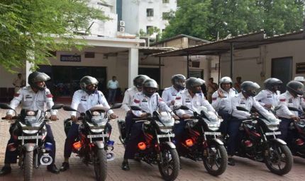 रायपुर में जाम से मिलेगी राहत, QRT को ट्रैफिक पुलिस की 10 नई हाई-स्पीड बाइक्स