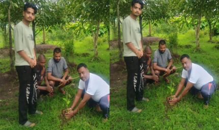 डिंडोरी जिला कार्यवाहक अध्यक्ष दुर्गेश बर्मन ने लगाया पौधा