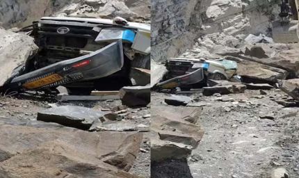 लाहौल-स्पीति में दर्दनाक हादसा, टाटा सूमो पर पहाड़ गिरा, 13 लोगों की मौत