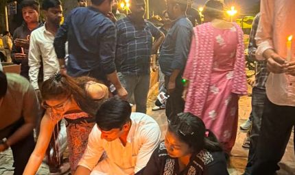 धर्मेंद्र प्रधान इस्तीफे के बाद ग्वालियर में युवा कांग्रेस ने निकाला कैंडल मार्च