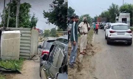 Punjab News: जालंधर-अमृतसर हाईवे पर फ्लाईओवर से नीचे गिरा टिप्पर, कई किलोमीटर लंबा जाम