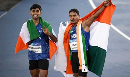 वित्त मंत्री  ओपी चौधरी ने राष्ट्रमंडल खेल 2026 में पदक विजेता दिलीप महादु गावित एवं मोहम्मद बासिल को दी बधाई