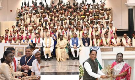 राष्ट्रपति द्रौपदी से बस्तर पंडुम-2026 विजेताओं, परगना मांझी और पद्म पुरस्कार विजेताओं की मुलाकात