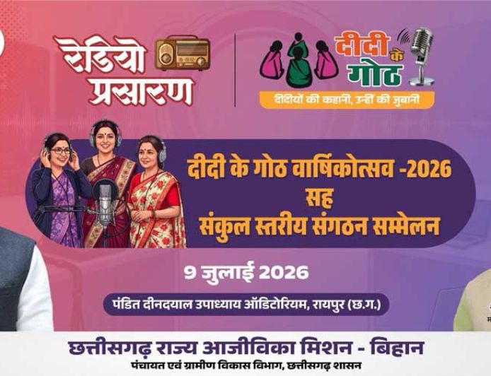 माननीय मुख्यमंत्री महोदय की गरिमामयी उपस्थिति में मनाया जाएगा “दीदी के गोठ” का वार्षिकोत्सव