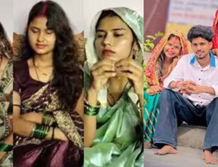 अमरोहा में तीन बहनों ने एक युवक से की शादी, सोशल मीडिया पर मचा बवाल