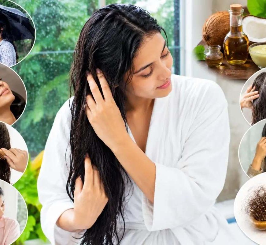 बारिश में बालों का झड़ना रोकेंगे ये 7 आसान घरेलू उपाय, रखें बाल मजबूत हमेशा।