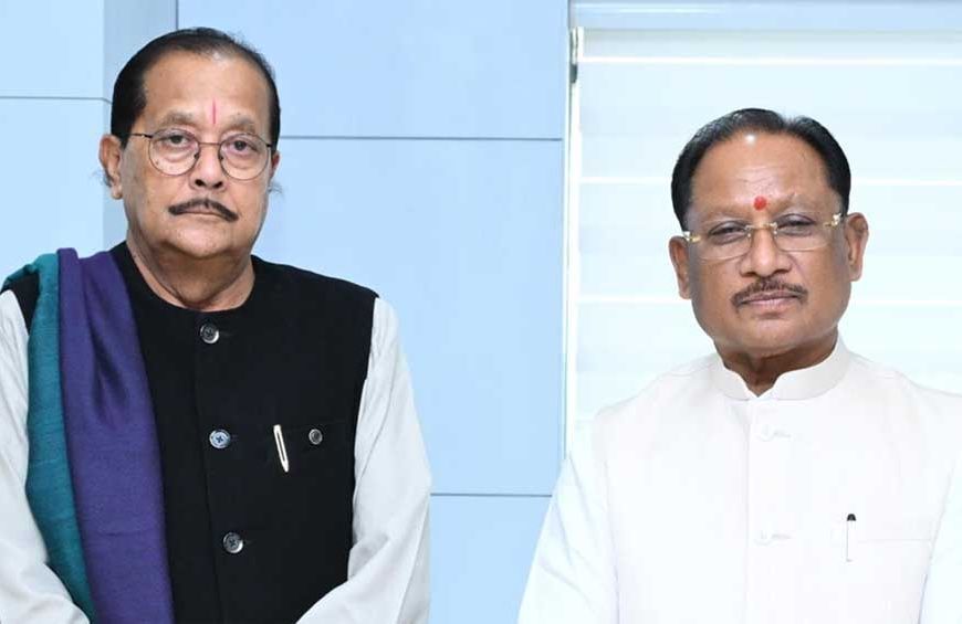 मुख्यमंत्री  विष्णु देव साय से झारखंड के वित्त मंत्री  राधाकृष्ण किशोर ने की सौजन्य भेंट
