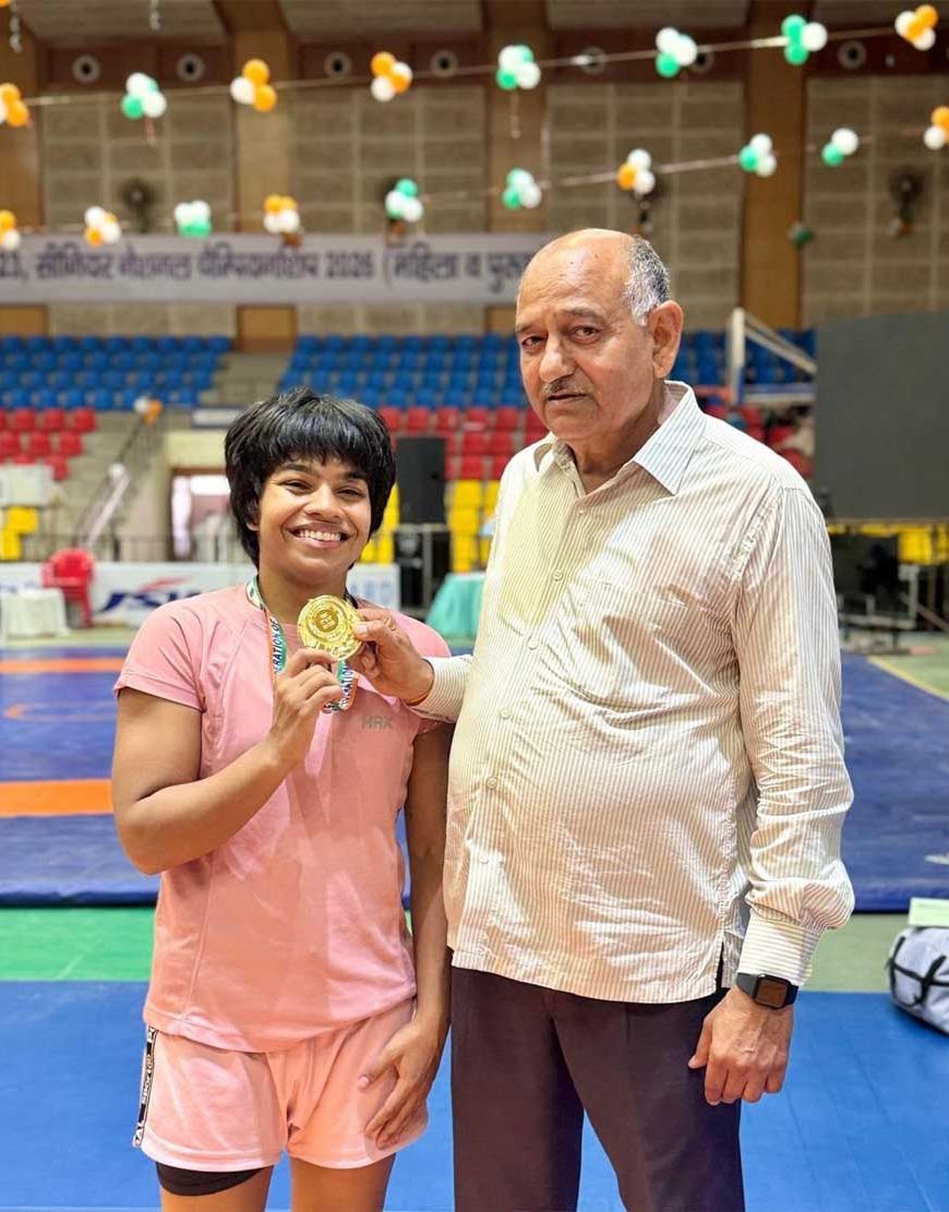 U-23 राष्ट्रीय कुश्ती चैंपियनशिप में प्रियांशी का गोल्ड, एमपी की पूर्व अकादमी खिलाड़ी बनी राष्ट्रीय चैंपियन
