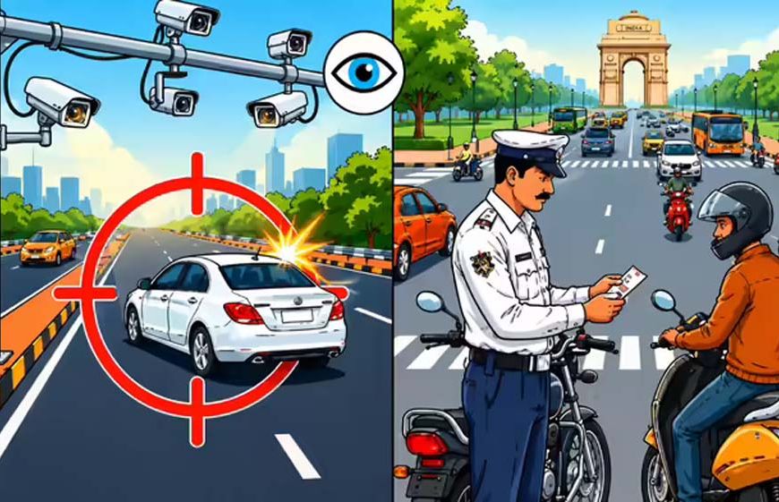 दिल्ली में छह महीने में कैमरों ने पकड़े 26 लाख ट्रैफिक नियम उल्लंघनकर्ता