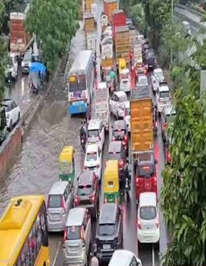 लुधियाना-दिल्ली नेशनल हाईवे पर लंबा जाम, हाईवे ब्लॉक होने से वाहनों की रफ्तार थमी