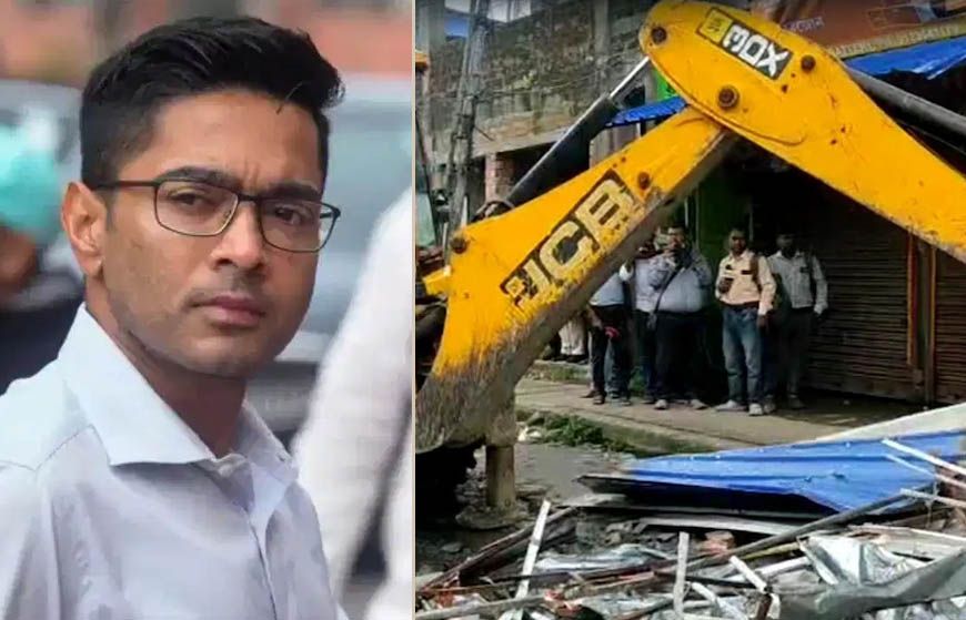 अभिषेक बनर्जी के कथित अवैध दफ्तर पर चला बुलडोजर, तीन JCB से ढहाई जा रही पांच मंजिला इमारत