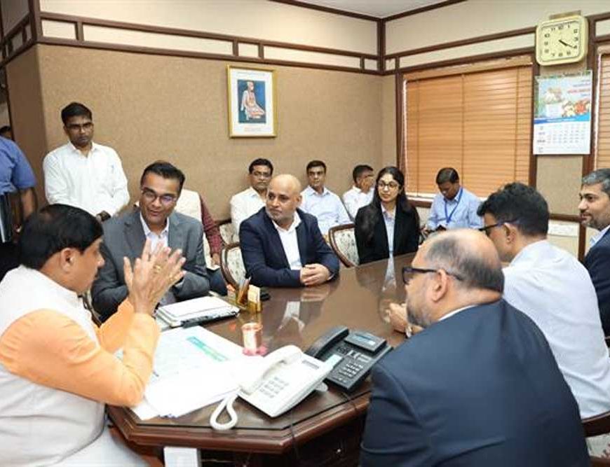 मुख्यमंत्री डॉ. यादव से मिले पारस डिफेंस एंड स्पेस टेक्नोलॉजीस कम्पनी के पदाधिकारी