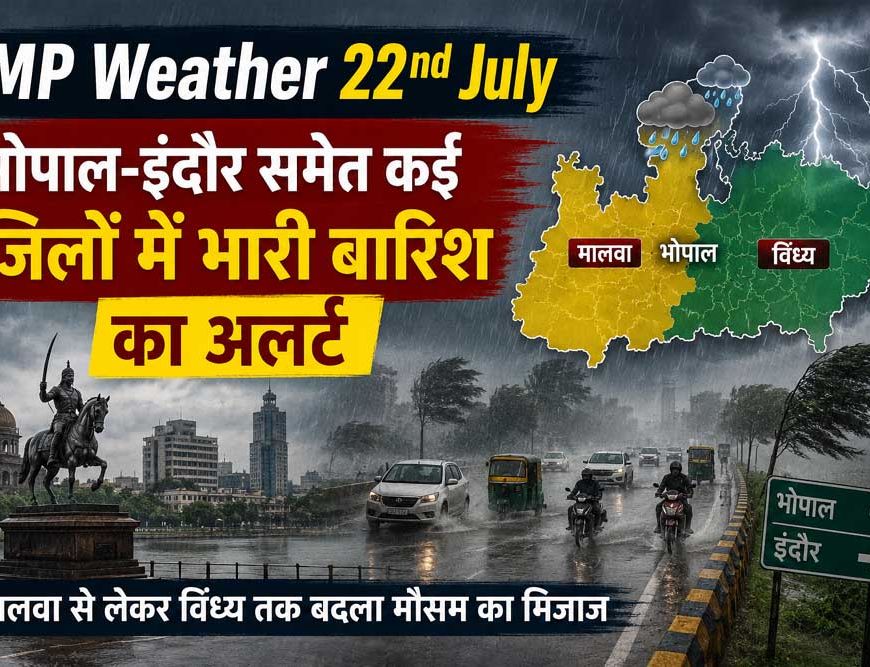 MP Weather: भोपाल-इंदौर समेत कई जिलों में भारी बारिश का अलर्ट, मालवा से विंध्य तक बदला मौसम