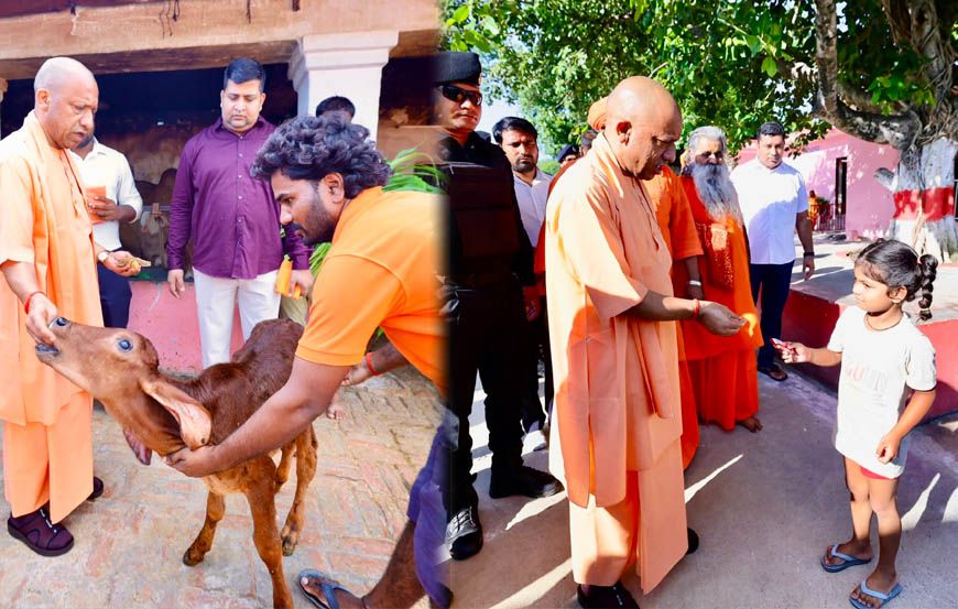 मुख्यमंत्री योगी आदित्यनाथ ने किए मां पाटेश्वरी के दर्शन