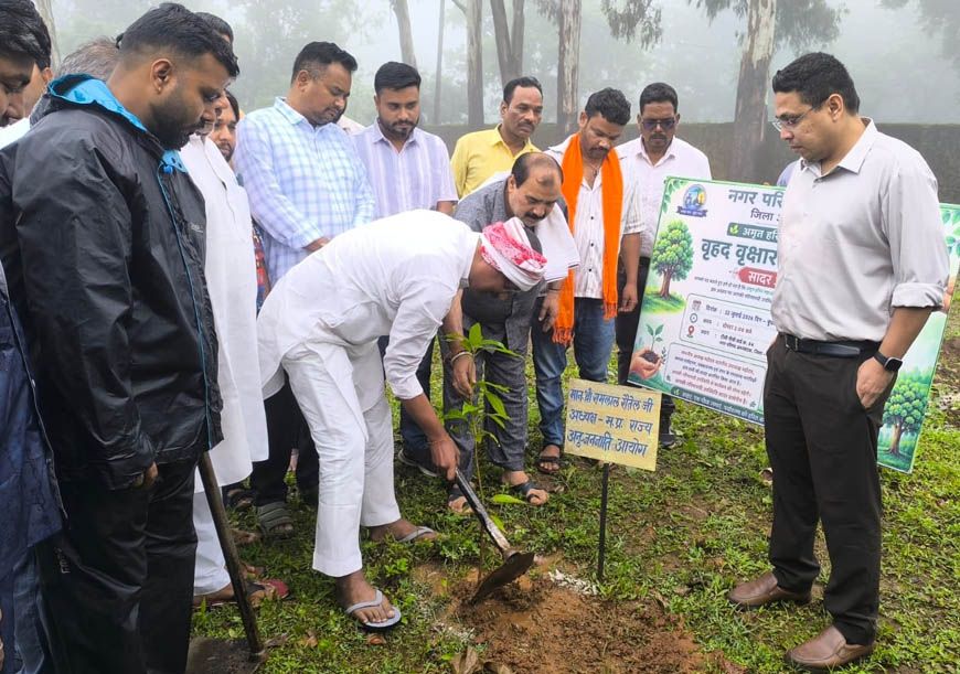 अमरकंटक में 'अमृत हरित महा अभियान' के तहत 3 हजार पौधों का वृहद पौधारोपण
